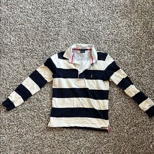 Ralph Lauren Sport Striped Navy and Cream Women Rugby Shirt